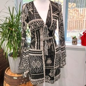 Venus Lace Black & White Dress